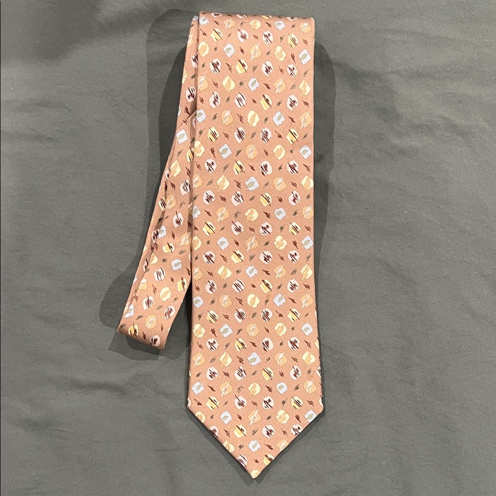 Hermes Multicolor Patterned Tie